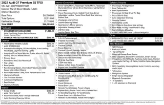 Audi Q7 2022 AWD quattro Premium 55 TFSI 4dr SUV
