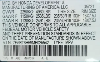 Honda CR-V Híbrido 2021 AWD EX 4dr SUV