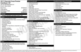 Chevrolet Cruze 2017 Premier Auto 4p Hatchback