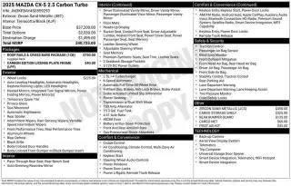 Mazda CX-5 2025 AWD 2.5 Carbon Turbo 4dr SUV