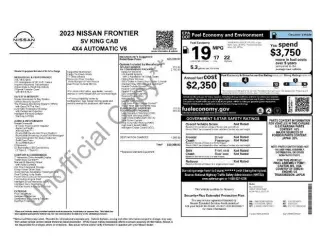 Nissan Frontier 2023 4x4 SV 4dr King Cab 6.1 ft. SB