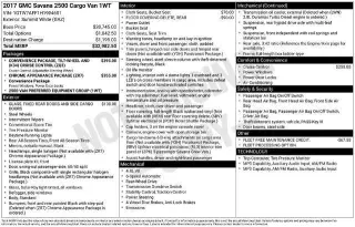 Furgón de carga GMC Savana 2017 2500 3 puertas