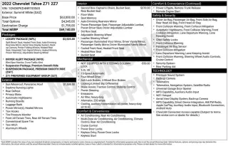 Chevrolet Tahoe 2022 4x4 Z71 4p SUV