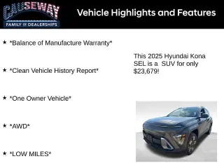 Hyundai KONA 2025 AWD SEL 4dr Crossover