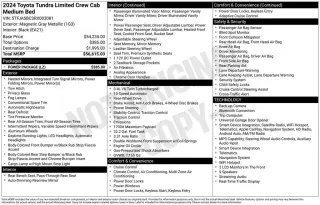Toyota Tundra 2024 4x2 Limited 4dr CrewMax Cab Pickup LB