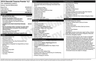 Chevrolet Traverse 2018 Premier 4dr SUV