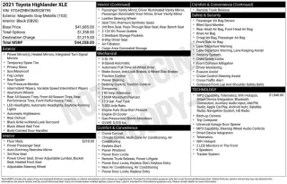 Toyota Highlander 2021 AWD XLE 4dr SUV