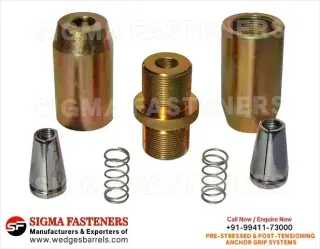 Post Tensioning wedges and bar