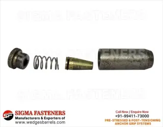 Post Tensioning wedges and bar