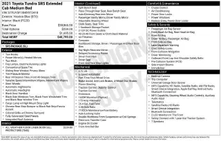 Toyota Tundra 2021 4x4 SR 4 puertas Cabina Doble Pickup Caja Corta