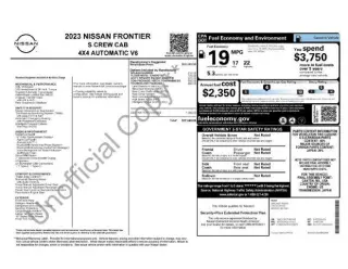 Nissan Frontier 2023 4x4 S 4dr Crew Cab 5 ft. SB