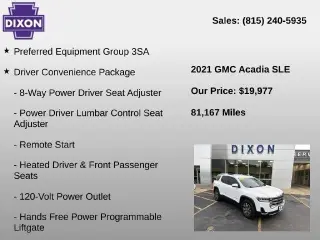 GMC Acadia 2021 SLE 4dr SUV