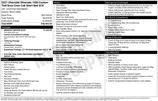 Chevrolet Silverado 1500 2021 4x4 Custom Trail Boss 4dr Crew Cab 5.8 ft. SB