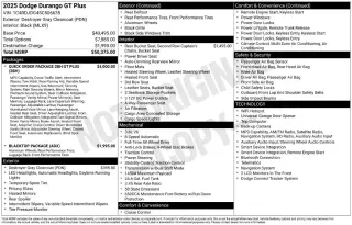 Dodge Durango 2025 4x4 GT 4 puertas SUV