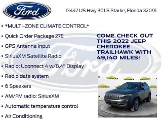 Jeep Cherokee 2022 4x4 Trailhawk 4 puertas SUV