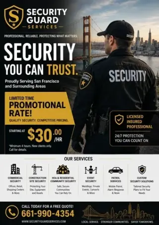 Private security guard sercive