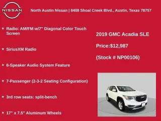 GMC Acadia 2019 SLE-1 4dr SUV
