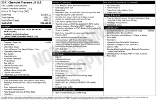 Chevrolet Traverse 2011 LS 4dr SUV