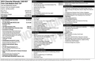 Chevrolet Silverado 1500 2023 4x4 RST 4dr Crew Cab 5.8 ft. SB