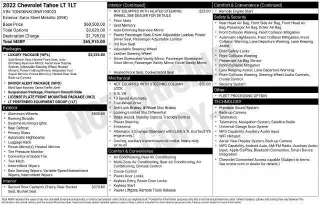Chevrolet Tahoe 2022 4x4 LT 4dr SUV
