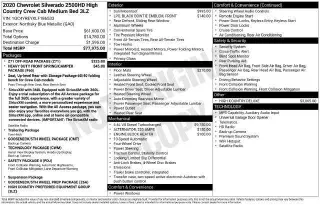 Chevrolet Silverado 2500HD 2020 4x4 High Country 4dr Crew Cab SB