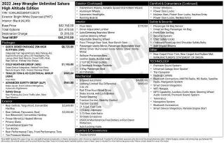 Jeep Wrangler Unlimited 2022 4x4 High Altitude 4dr SUV
