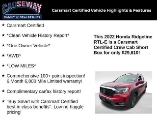 Honda Ridgeline 2022 AWD RTL-E 4dr Crew Cab 5.3 ft. SB