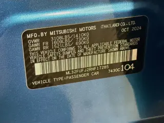 Mitsubishi Mirage G4 2024 ES 4dr Sedán