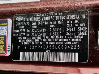 Kia Sorento 2020 AWD SX V6 4dr SUV