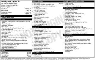 Hyundai TUCSON 2024 AWD SE 4dr SUV