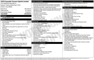 Hyundai TUCSON Híbrido 2025 AWD Limited 4p SUV