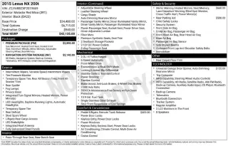 Lexus NX 200t 2015 F SPORT 4dr Crossover