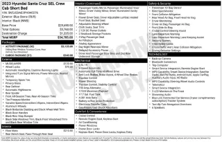 Hyundai SANTA CRUZ 2023 4x4 SEL 4p Crew Cab 4.3ft CB