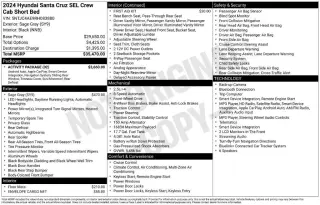 Hyundai SANTA CRUZ 2024 SEL 4dr Crew Cab 4.3ft SB