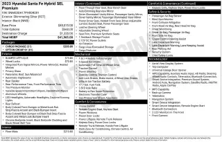 Hyundai SANTA FE Hybrid 2023 AWD SEL Premium 4dr Crossover
