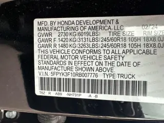 Honda Ridgeline 2024 AWD Sport 4dr Crew Cab 5.3 ft. SB