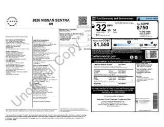 Nissan Sentra 2026 SR 4dr Sedán