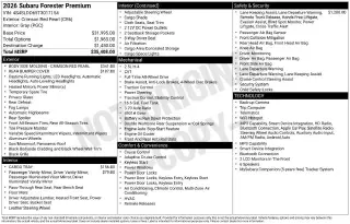 Subaru Forester 2026 AWD Premium 4dr Crossover