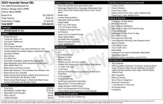 Hyundai VENUE 2025 SEL 4dr Crossover