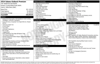 Subaru Outback 2024 AWD Premium 4dr Crossover