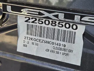 Lexus NX 350 2022 AWD F SPORT Handling 4dr Crossover