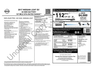 Nissan LEAF 2017 SV 4dr Hatchback