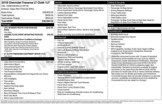 Chevrolet Traverse 2018 4x4 LT Tela 4p SUV con 1LT
