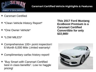 Ford Mustang 2017 EcoBoost Premium 2dr Convertible