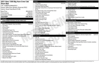 Ram 1500 2021 4x4 Big Horn 4dr Crew Cab 5.6 ft. SB Pickup