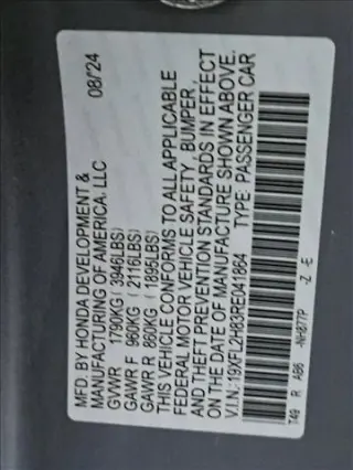 Honda Civic 2024 Sport 4dr Hatchback CVT