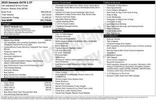 Genesis GV70 2025 AWD 2.5T Standard 4dr SUV