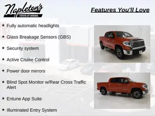 Toyota Tundra 2018 4x4 Limited 4dr CrewMax Cab Pickup SB (5.7L V8 FFV)