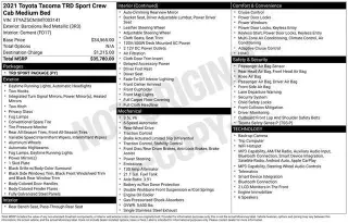 Toyota Tacoma 2021 4x2 TRD Sport 4p Doble Cab 5.0 ft CB