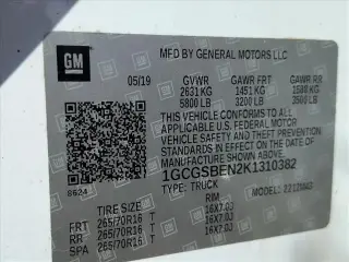 Chevrolet Colorado 2019 4x2 Work Truck 4dr Crew Cab 5 ft. SB